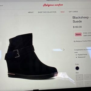 NWT Religious Comfort Waterproof Black Suede Boots Sz 8